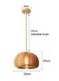Rotan Bamboe Hanglamp – Handgeweven Natuurlijke Plafondlamp voor Woonkamer & Slaapkamer