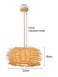 Rotan Bamboe Hanglamp – Handgeweven Natuurlijke Plafondlamp voor Woonkamer & Slaapkamer