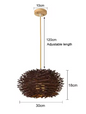 Rotan Bamboe Hanglamp – Handgeweven Natuurlijke Plafondlamp voor Woonkamer & Slaapkamer