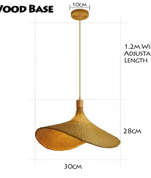 Rotan Bamboe Hanglamp – Handgeweven Natuurlijke Plafondlamp voor Woonkamer & Slaapkamer