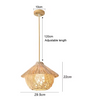 Rotan Bamboe Hanglamp – Handgeweven Natuurlijke Plafondlamp voor Woonkamer & Slaapkamer