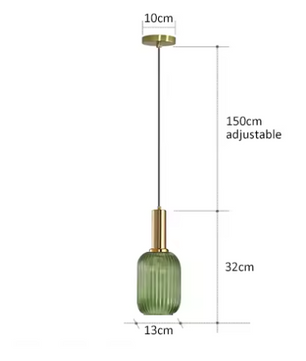 Retro Glazen Hanglamp – Kleurrijk Design met LED E27 Fitting