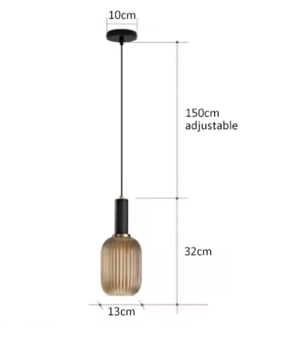 Retro Glazen Hanglamp – Kleurrijk Design met LED E27 Fitting