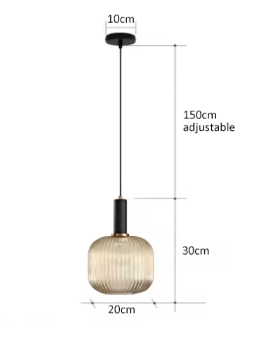 Retro Glazen Hanglamp – Kleurrijk Design met LED E27 Fitting
