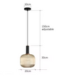 Retro Glazen Hanglamp – Kleurrijk Design met LED E27 Fitting