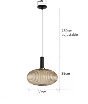 Retro Glazen Hanglamp – Kleurrijk Design met LED E27 Fitting