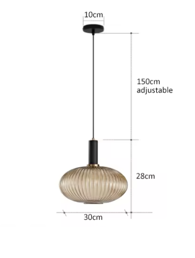 Retro Glazen Hanglamp – Kleurrijk Design met LED E27 Fitting