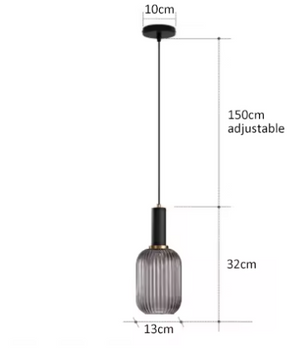 Retro Glazen Hanglamp – Kleurrijk Design met LED E27 Fitting