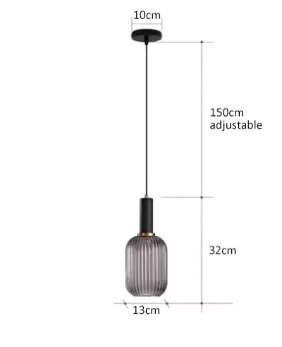 Retro Glazen Hanglamp – Kleurrijk Design met LED E27 Fitting