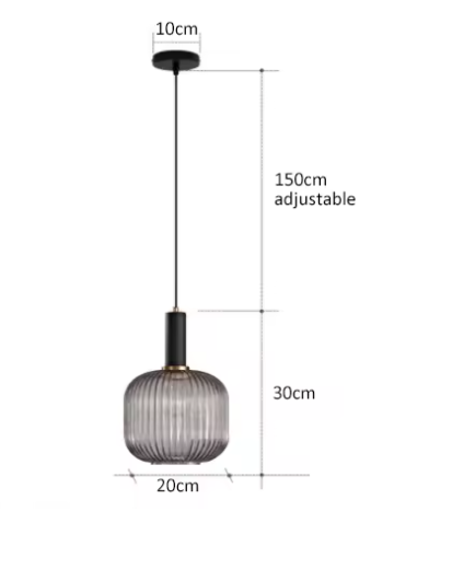 Retro Glazen Hanglamp – Kleurrijk Design met LED E27 Fitting
