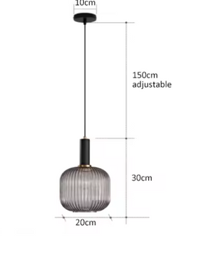 Retro Glazen Hanglamp – Kleurrijk Design met LED E27 Fitting