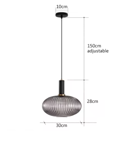 Retro Glazen Hanglamp – Kleurrijk Design met LED E27 Fitting
