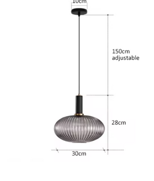 Retro Glazen Hanglamp – Kleurrijk Design met LED E27 Fitting