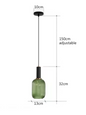 Retro Glazen Hanglamp – Kleurrijk Design met LED E27 Fitting