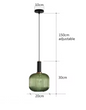Retro Glazen Hanglamp – Kleurrijk Design met LED E27 Fitting