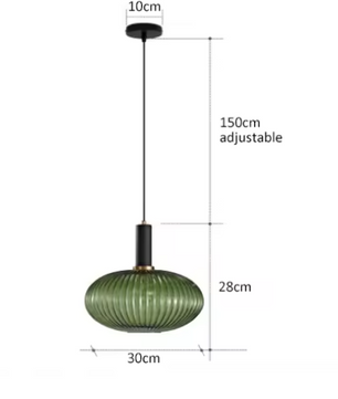 Retro Glazen Hanglamp – Kleurrijk Design met LED E27 Fitting