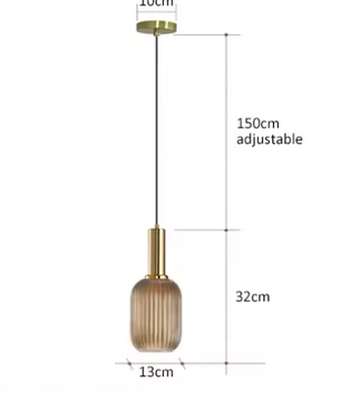 Retro Glazen Hanglamp – Kleurrijk Design met LED E27 Fitting