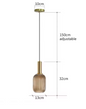 Retro Glazen Hanglamp – Kleurrijk Design met LED E27 Fitting