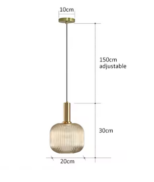 Retro Glazen Hanglamp – Kleurrijk Design met LED E27 Fitting