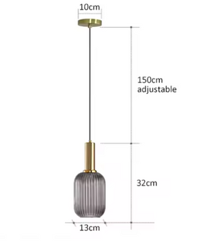 Retro Glazen Hanglamp – Kleurrijk Design met LED E27 Fitting
