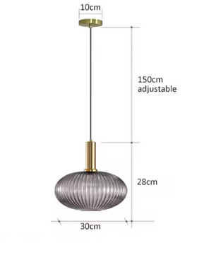 Retro Glazen Hanglamp – Kleurrijk Design met LED E27 Fitting