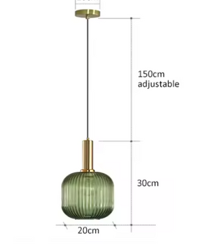 Retro Glazen Hanglamp – Kleurrijk Design met LED E27 Fitting