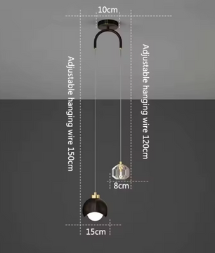 Moderne Kristallen Hanglamp – Luxe Minimalistisch Design voor Woonkamer & Slaapkamer