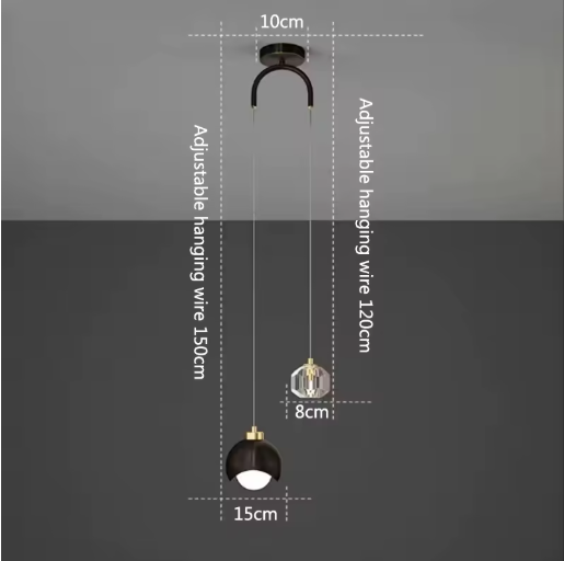 Moderne Kristallen Hanglamp – Luxe Minimalistisch Design voor Woonkamer & Slaapkamer
