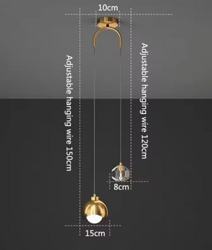 Moderne Kristallen Hanglamp – Luxe Minimalistisch Design voor Woonkamer & Slaapkamer