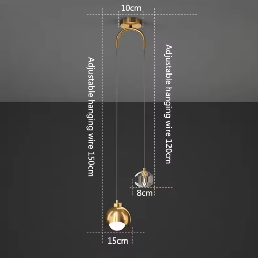 Moderne Kristallen Hanglamp – Luxe Minimalistisch Design voor Woonkamer & Slaapkamer