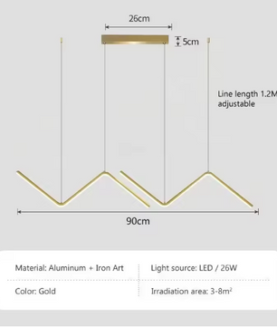 Moderne LED Hanglamp – Minimalistisch Design 90 cm met Afstandsbediening