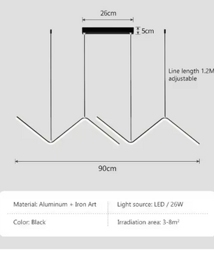 Moderne LED Hanglamp – Minimalistisch Design 90 cm met Afstandsbediening
