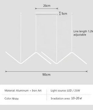 Moderne LED Hanglamp – Minimalistisch Design 90 cm met Afstandsbediening