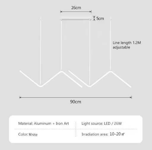 Moderne LED Hanglamp – Minimalistisch Design 90 cm met Afstandsbediening