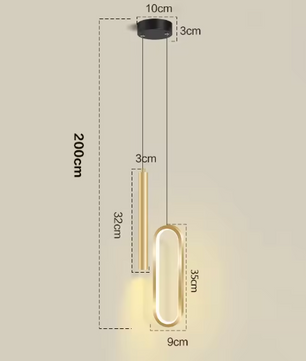 Scandinavische LED Hanglamp – Moderne Plafondlamp van IJzer & Acryl, 3 Lichtkleuren