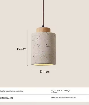 Retro LED Hanglamp – Grotsteen Design Kroonluchter voor Slaapkamer, Nachtkastje & Restaurant