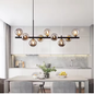 Scandinavische LED Hanglamp – Gouden 11-Lichts Glazen Bol Designlamp
