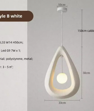 Japanse Wabi Sabi Hanglamp – Scandinavisch Minimalistisch Design voor Woonkamer, Eetkamer & Bar