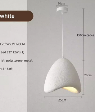 Japanse Wabi Sabi Hanglamp – Scandinavisch Minimalistisch Design voor Woonkamer, Eetkamer & Bar
