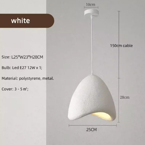 Japanse Wabi Sabi Hanglamp – Scandinavisch Minimalistisch Design voor Woonkamer, Eetkamer & Bar
