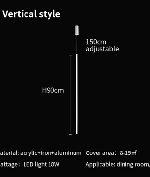 Nordic Minimalistische LED Hanglamp – Strakke Design Plafondlamp