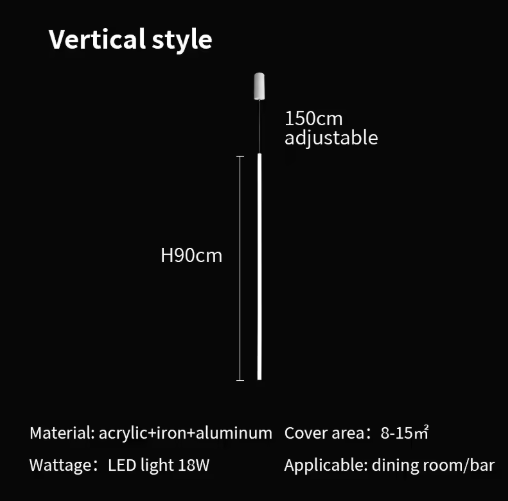 Nordic Minimalistische LED Hanglamp – Strakke Design Plafondlamp