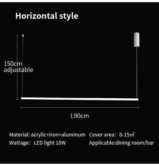 Nordic Minimalistische LED Hanglamp – Strakke Design Plafondlamp