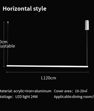 Nordic Minimalistische LED Hanglamp – Strakke Design Plafondlamp