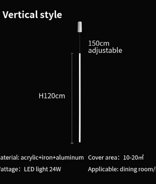 Nordic Minimalistische LED Hanglamp – Strakke Design Plafondlamp