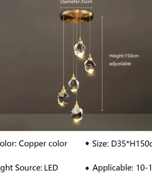 Moderne LED Hanglamp – Elegante Kroonluchter voor Woonkamer, Eetkamer & Slaapkamer