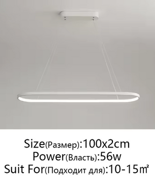 Rechthoekige LED Hanglamp – Moderne Plafondlamp voor Woonkamer, Eetkamer & Slaapkamer