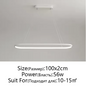Rechthoekige LED Hanglamp – Moderne Plafondlamp voor Woonkamer, Eetkamer & Slaapkamer