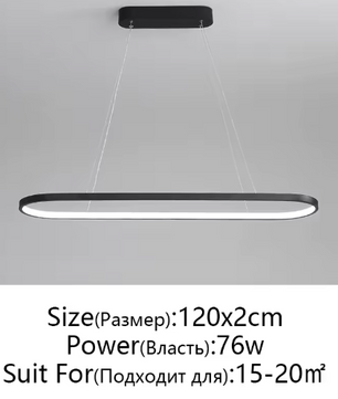 Rechthoekige LED Hanglamp – Moderne Plafondlamp voor Woonkamer, Eetkamer & Slaapkamer