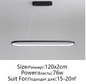 Rechthoekige LED Hanglamp – Moderne Plafondlamp voor Woonkamer, Eetkamer & Slaapkamer